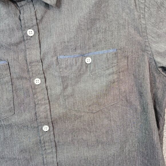 Desert Dunes Men's Gray Button Up Short Sleeve Shirt Size M - Picture 4 of 11